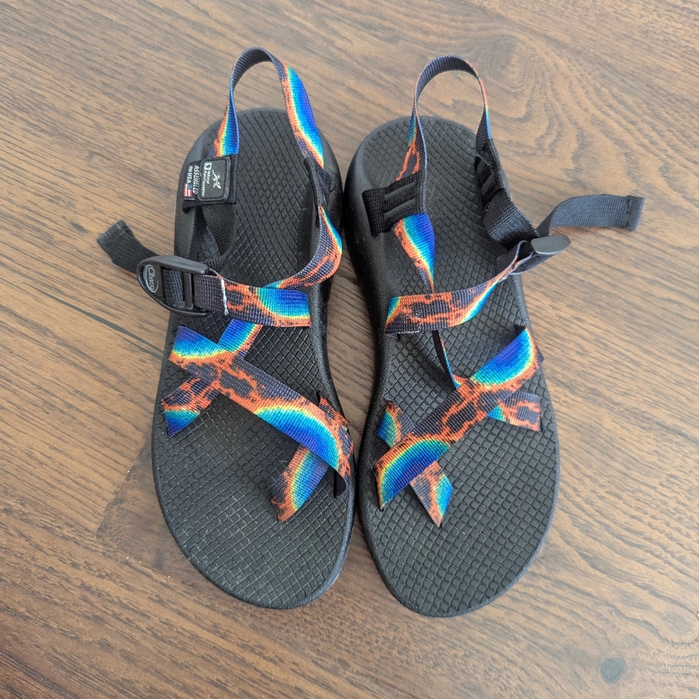 Chaco Black and Multicolor Sandals
